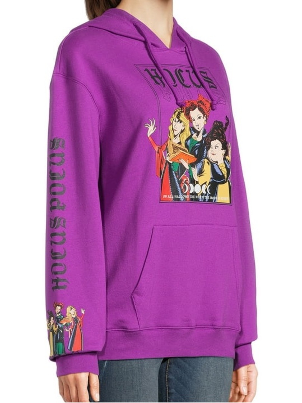 NWOT - Disney Hocus Pocus Sanderson Sisters Purple Hoodie Junior M Women’s XS